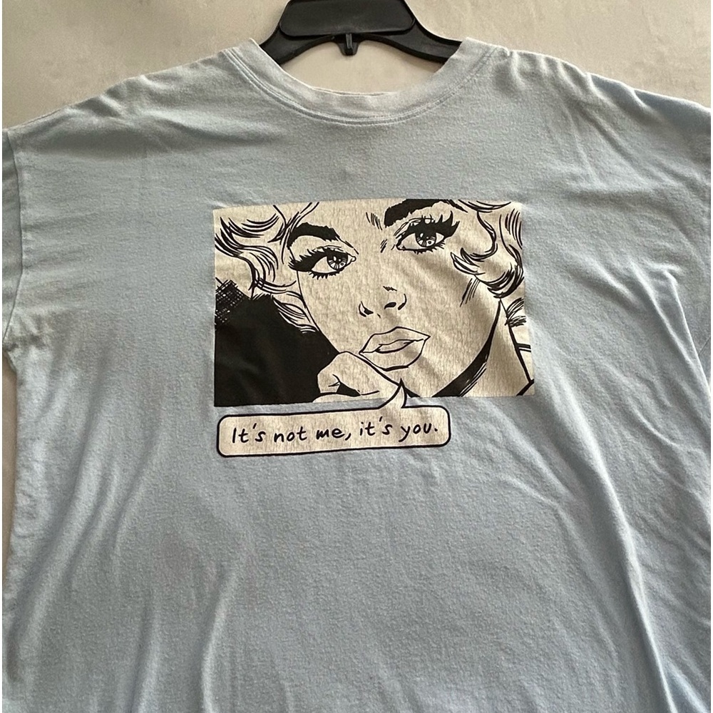 Baby blue graphic t-shirt